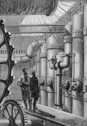 Kapitein Nemo in de Nautilus onderzeeër, uit 